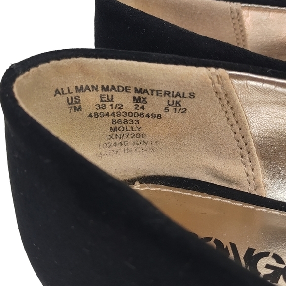 Bongo Women's Black Ballet Flats Faux Suede Leather Shoes Size 7M - Picture 7 of 9